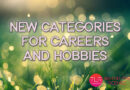 New Categories For Careers And Hobbies